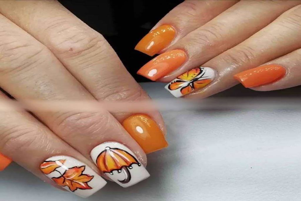 طرح ناخن پاییز