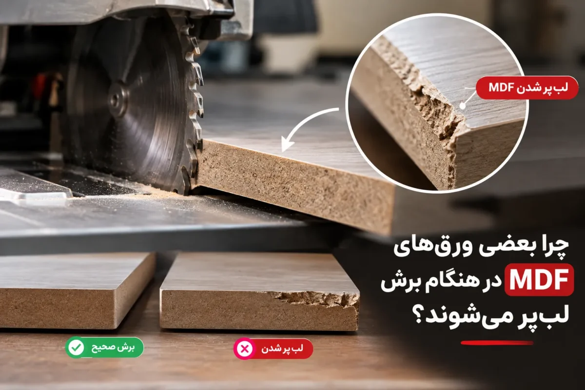 دلایل لب پریدگی ورق MDF و راهکارهای جلوگیری