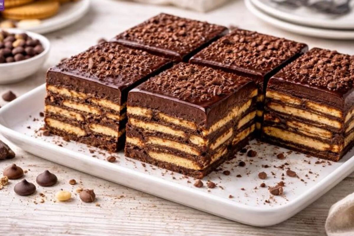 کیک یخچالی دسر فوری و خوشمزه بدون نیاز به فر