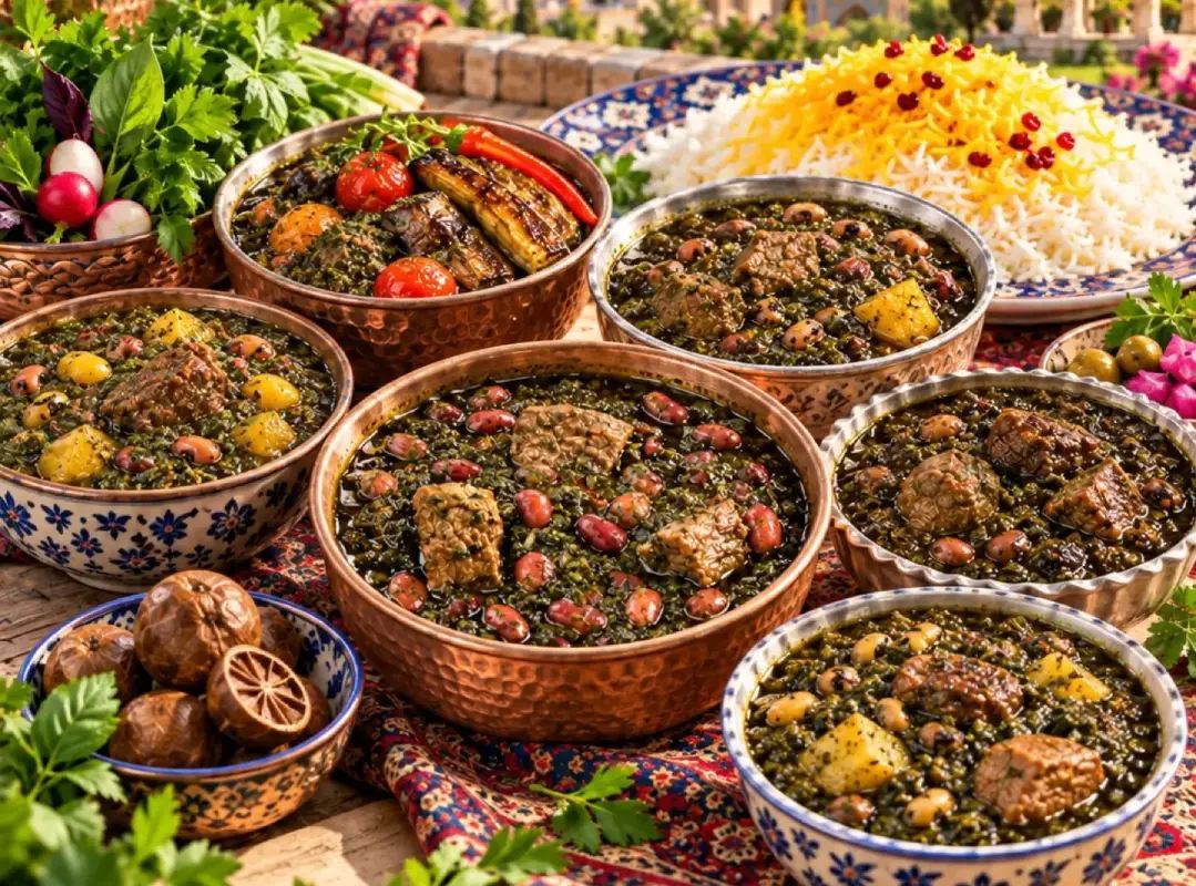۷ طعم متفاوت قورمه سبزی سفر به ۷ شهر ایران با هر قاشق