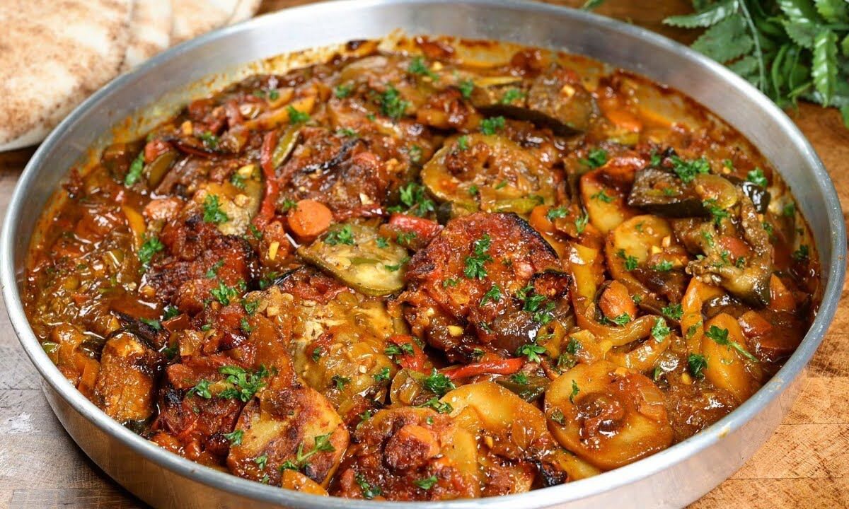 خوراک سبزیجات تنوری ساده سالم و فوق العاده خوشمزه