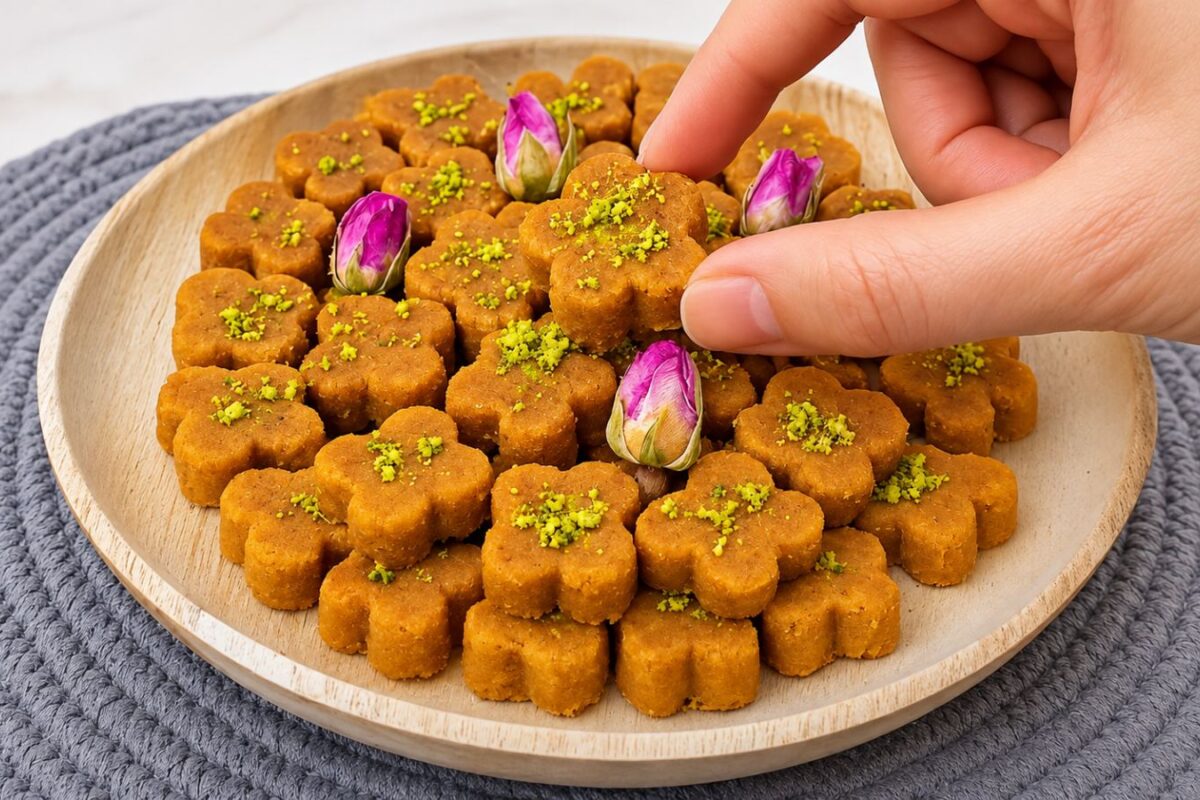 شیرینی نخودچی رژیمی با خرما طعمی خوشمزه و سالم بدون شکر