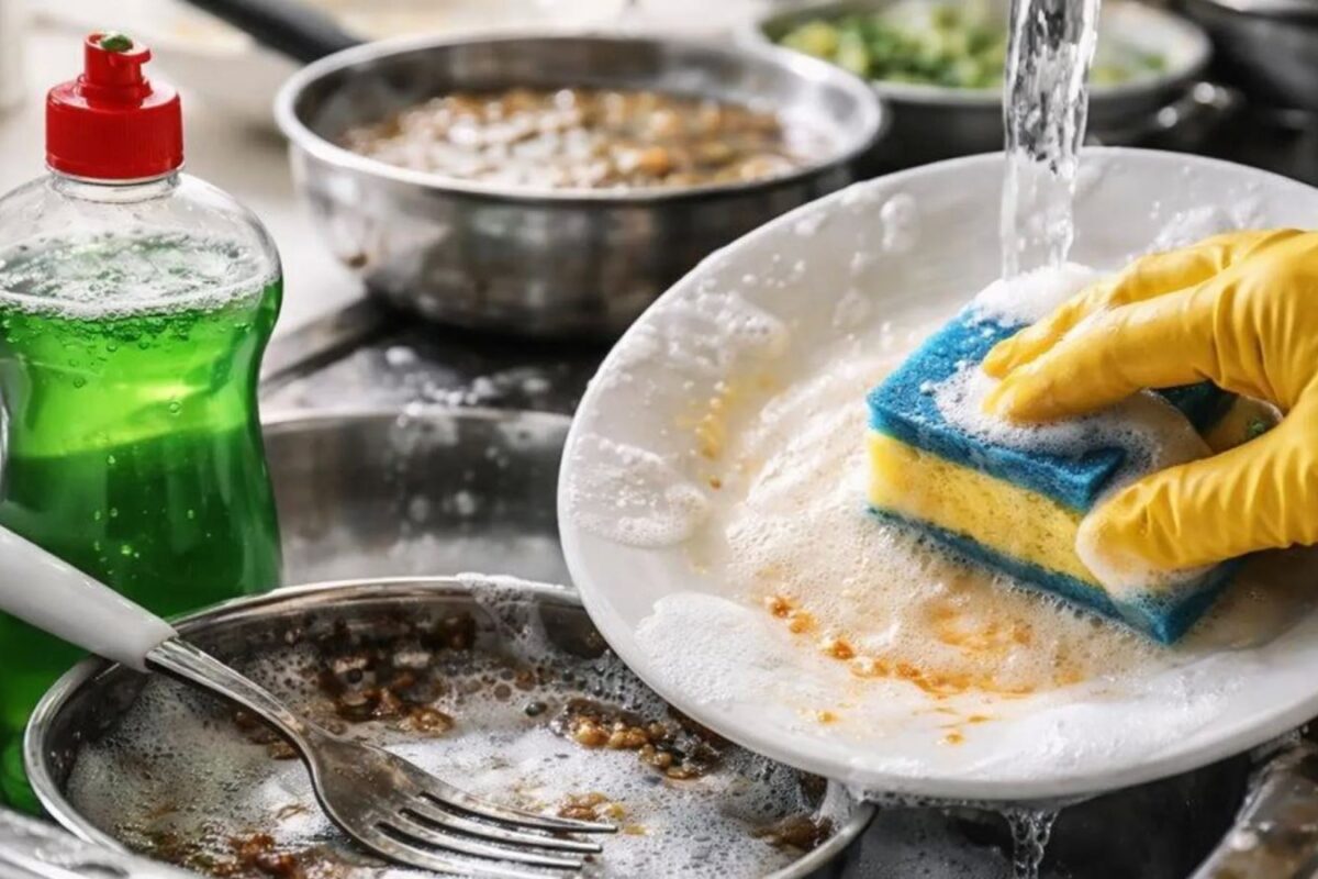 طرز تهیه مایع ظرفشویی خانگی کف دار با مواد ساده و ارزان