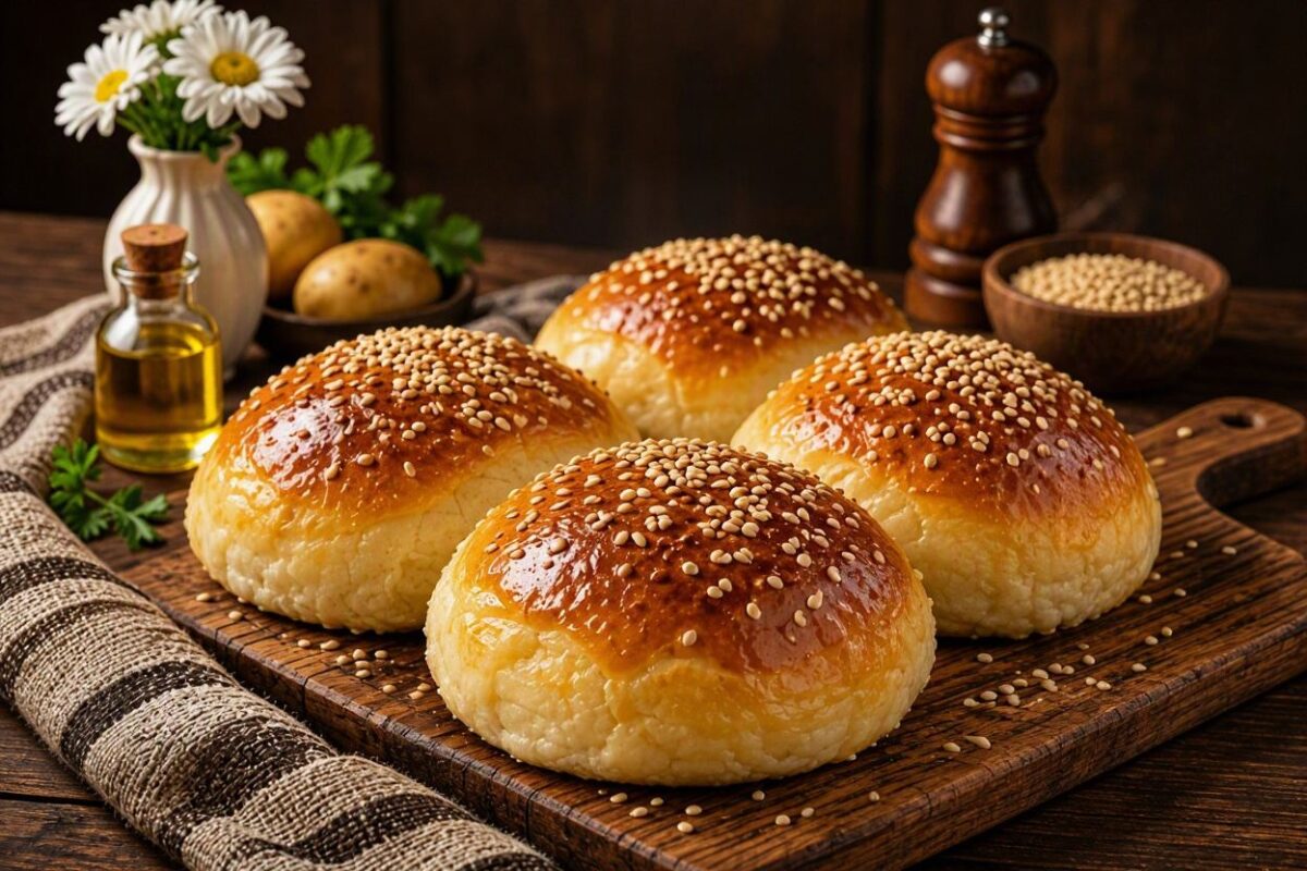 نان خوشمزه و سالم با سیب زمینی و ماست بدون نیاز به فر