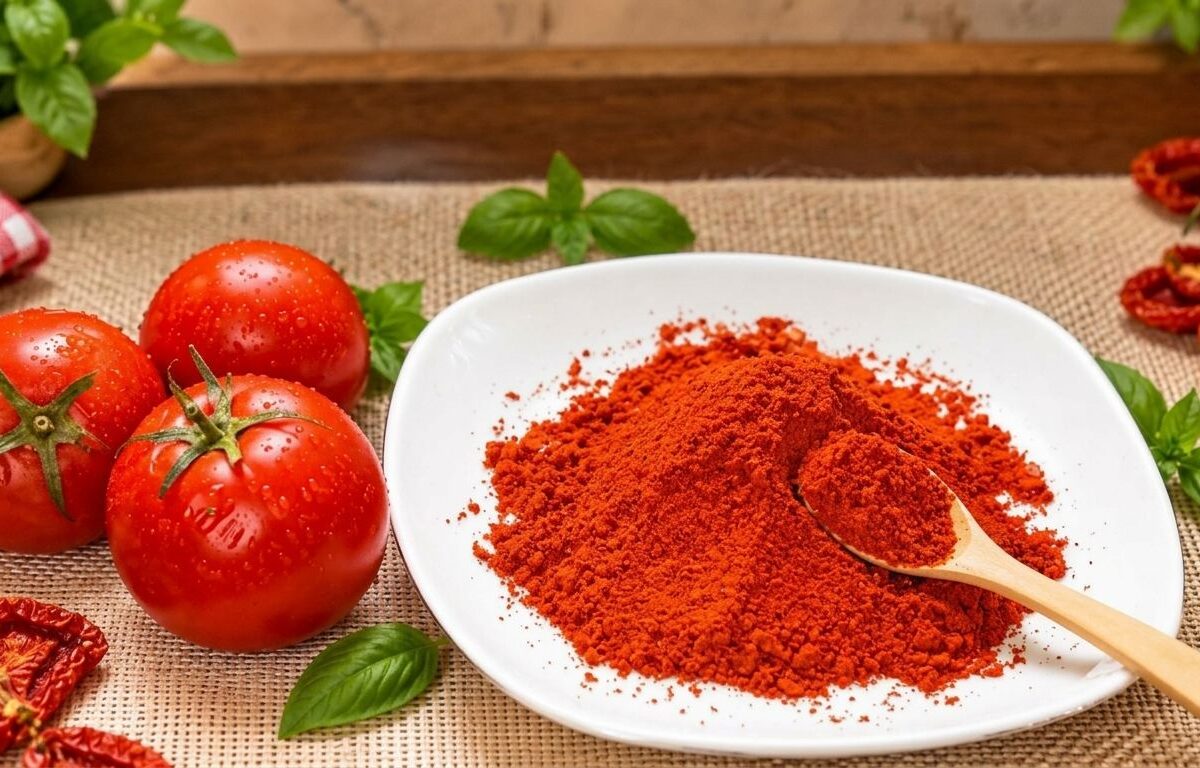 پودر گوجه فرنگی خانگی طعمی طبیعی و سالم برای غذاها