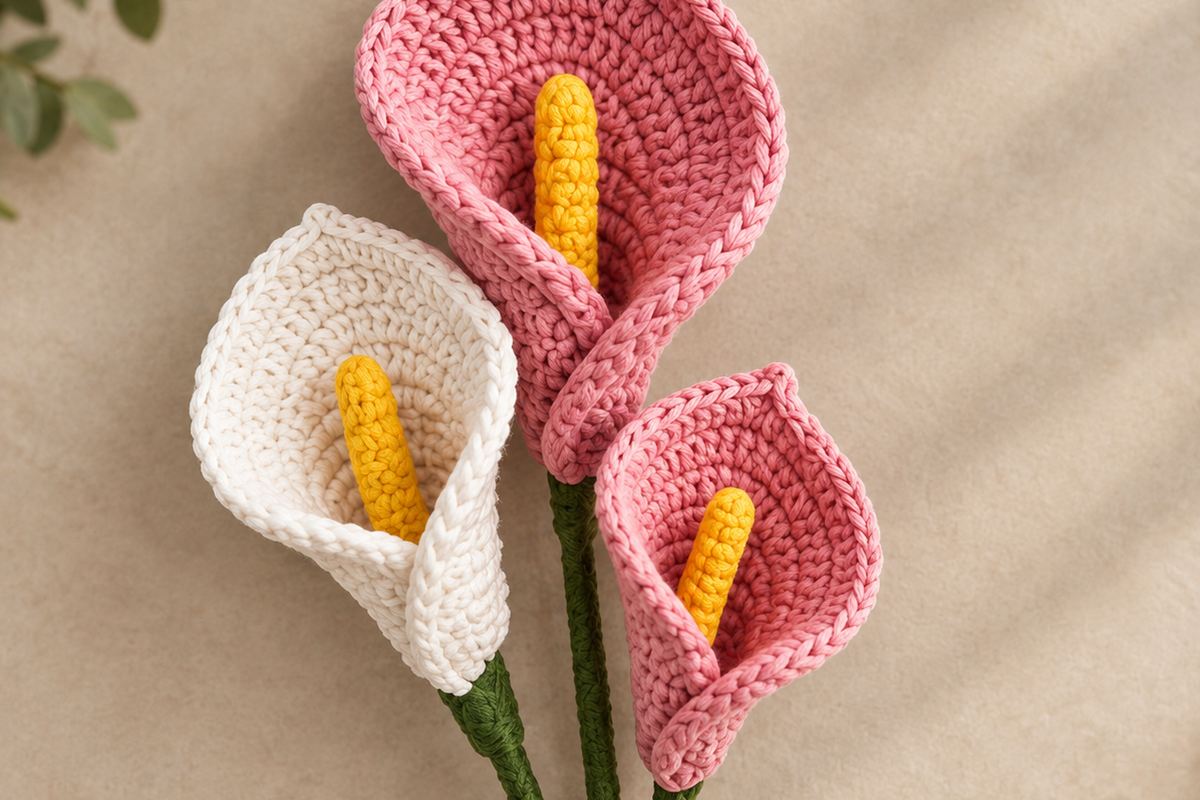 گل شیپوری بافتی جذاب و کاربردی برای مبتدیان