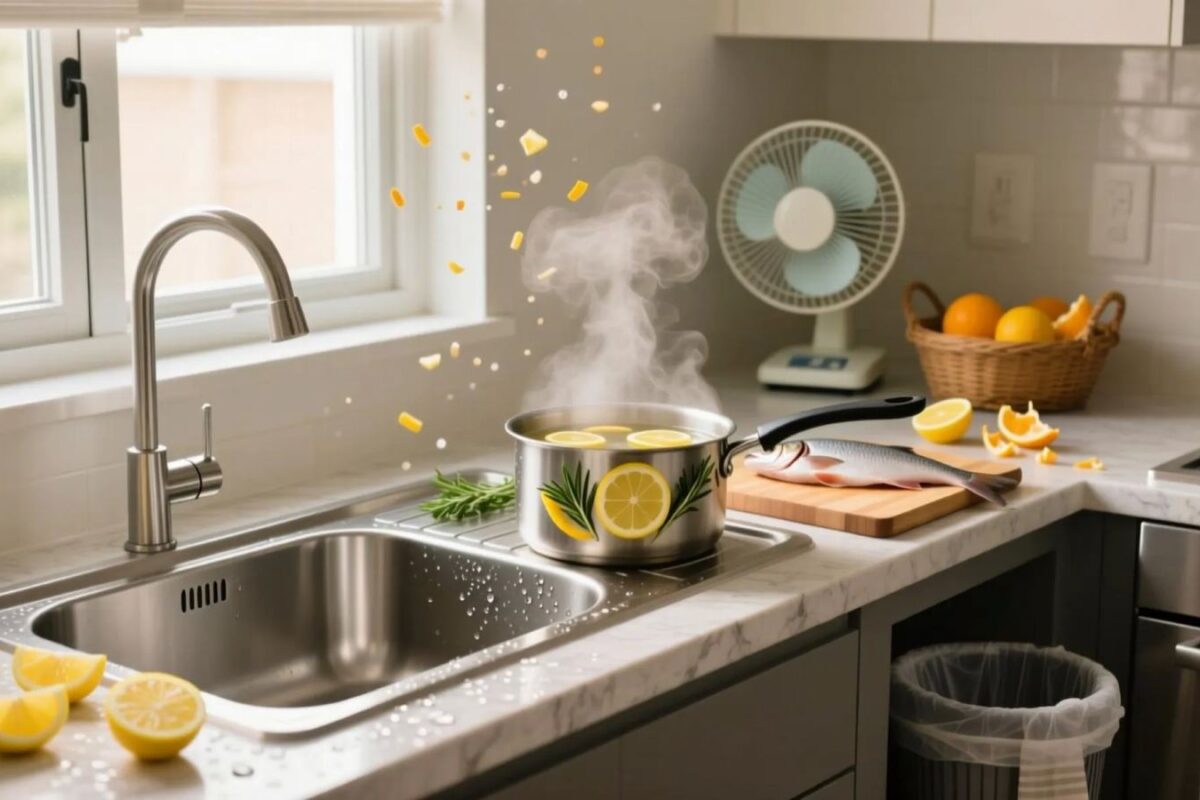 ۷ ترفند کاربردی برای نابودی بوی ماهی از دست و ظروف آشپزخانه